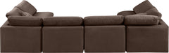 Indulge - Velvet 6 Piece Modular U-Shaped Sectional