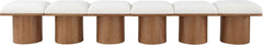 Pavilion - 6 Piece Modular Bench With Brown Base