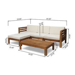 Cambridge - L Shape Sofa Set - Beige