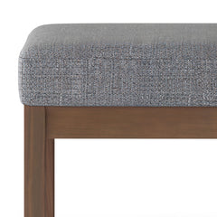 Milltown - Footstool Small Ottoman Bench - Dark Gray - Fabric