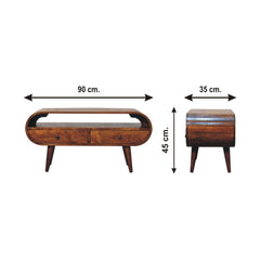 Solid Wood Circular TV Stand