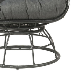 Hikre - Patio Lounge Chair & Side Table - Black / Charcoal