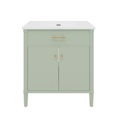 Bathroom Vanity With Sink, Soft Close Doors And Adjustable Shelf