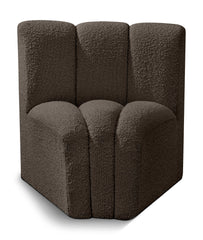 Arc - Boucle Fabric Curved Corner Chair