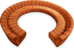 Infinity - 11 Piece Velvet Modular Sectional