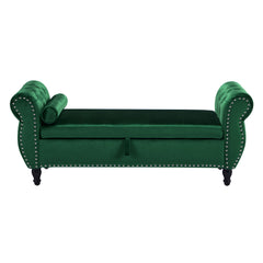 Luxurious Multifunctional Storage Ottoman Bench With Pillow