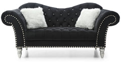 Elegant Round Arm Loveseat