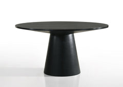 Jasper - Wide Round Dining Table - Black