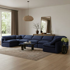 Indulge - Velvet 7 Piece Modular U-Shaped Sectional