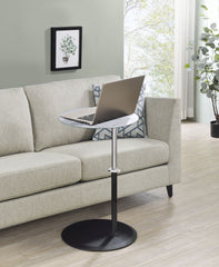 Orbit - End Table With Height Adjustable Marble Textured Top - Gray