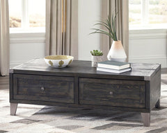 Todoe - Lift Top Cocktail Table - Dark Gray