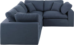 Comfy - 4 Piece Linen Fabric Modular Sectional