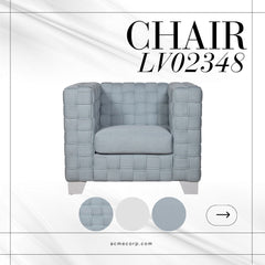Saree - Chenille Chair - Light Blue