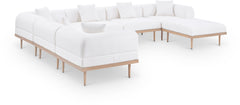 Laguna - 7 Piece Resilient Water Resistant Fabric 142" Upholstered Outdoor Patio Modular Sectional