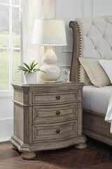 Ardenfield - Three Drawer Night Stand - Light Brown