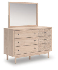Arloster - 4 Pc. - Full Panel Storage Bed, Dresser, Mirror And Nightstand - Tan