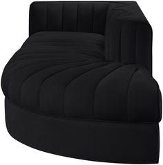 Rummi - Velvet Performance Fabric Upholstered 3 Piece Modular Sectional