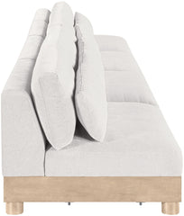 Turin - Chenille Fabric Upholstered Modular Sectional - White