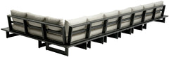 Maldives - 7 Piece Water Resistant Outdoor Patio Modular Sectional With Gray Base