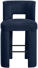 Zuno - Velvet Performance Fabric Upholstered Bar Stool (Set of 2)