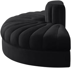 Rummi - Velvet Performance Fabric Upholstered 2 Piece Rounded Modular Loveseat