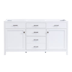 Bathroom Vanity Cabinet Only With Soft Closing Doors & Drawers, Adjustable Shelves - White