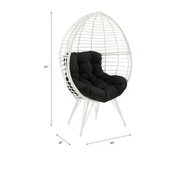 Galzed - Patio Lounge Chair - Black / White