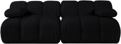 Orin - Velvet Performance Fabric Upholstered 2 Piece Modular Sofa