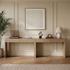 Avro - Solid Wood And Oak Veneer Desk