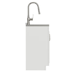 Darwin - Laundry Utility Sink And Cabinet With Sink And Pull Out Faucet - White