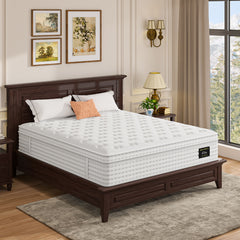 14'' Hybrid Mattress, Memory Foam & Pocket Springs For Pressure Relief
