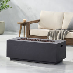 Contemporary Outdoor 40, 000 Btu Propane Fire Pit - Dark Gray