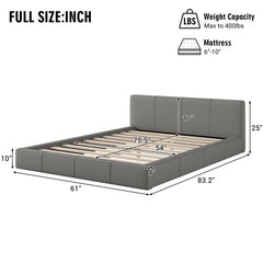 Stylish Upholstered Bed With Birch Wood Frame