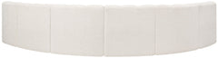 Arc - Boucle Fabric 6 Piece U-Shaped Modular Sofa
