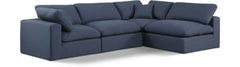 Comfy - 4 Piece Linen Fabric Modular Armless Sectional