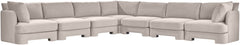 Hammond - Velvet Performance Fabric Upholstered 7 Piece Corner Sectional