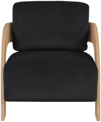 Cedra - Velvet Performance Fabric Upholstered Accent Chair - Natural Frame