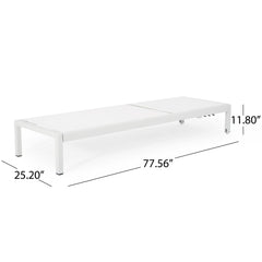 Outdoor Patio Chaise Lounge With 5 Reclining Positions