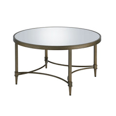 Aditya - Mirrored Antique Brass Coffee Table - Antique Brass