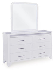 Jarlee - 4 Pc. - King Panel Bed, Dresser, Mirror And Nightstand - White
