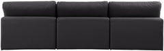 Comfy - Faux Leather Modular Armless Sofa 3 Seats