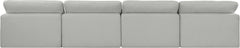 Comfy - Linen Modular Armless Sofa 4 Seats