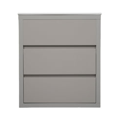Double Sinks Bathroom Vanity Set With 2 Ceramic Basins