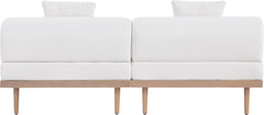 Laguna - 2 Piece Resilient Water Resistant Fabric 71" Outdoor Patio Armless Modular Loveseat