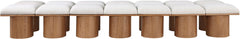 Pavilion - 14 Piece Modular Bench With Brown Base