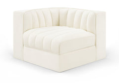 Rummi - Velvet Performance Fabric Upholstered Modular Corner Chair