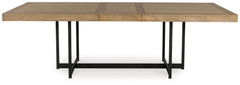 Tomtyn - Rectangular Dining Room Extension Table - Light Brown