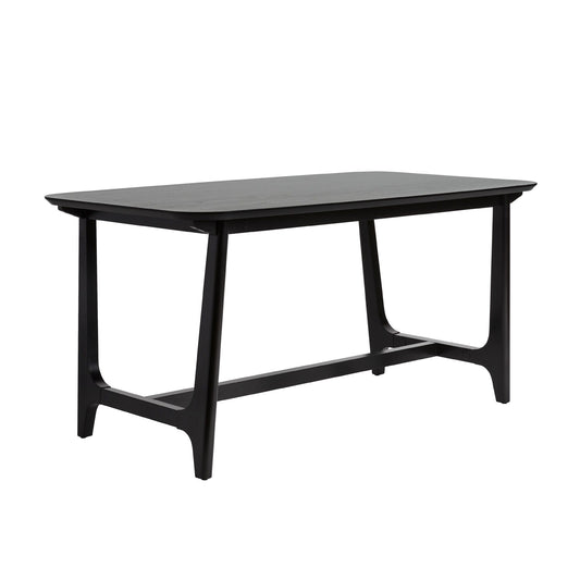 Lunara - Dining Table With Trestle Base - Black Ash