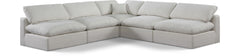 Comfy - 5 Piece Linen Modular Corner Armless Sectional