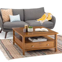 Warm Shaker - Square Coffee Table - Light Golden Brown